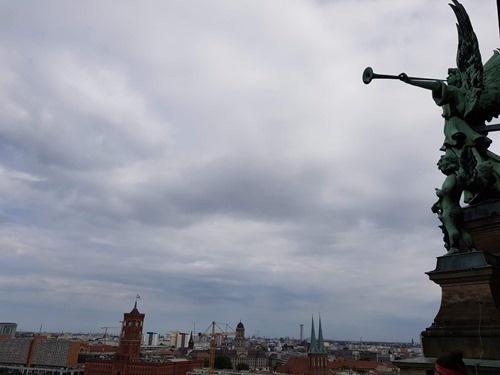 Angels watching the Berlin skyline Angels watching the Berlin skyline