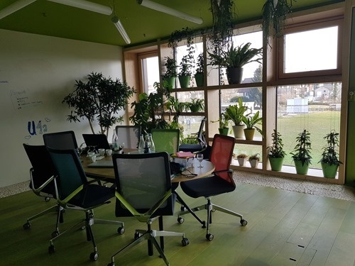 A green meeting room A green meeting room