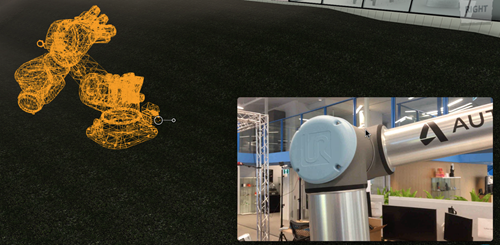 A (partial) digital twin of an industrial robot in Dasher 360 A (partial) digital twin of an industrial robot in Dasher 360