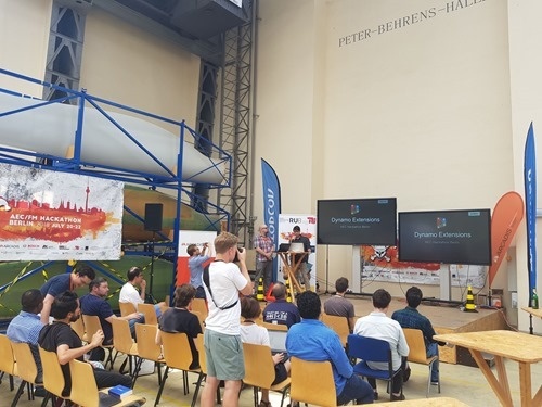 Michael and Keith talking Dynamo at the AEC Hackathon in Berlin Michael and Keith talking Dynamo at the AEC Hackathon in Berlin