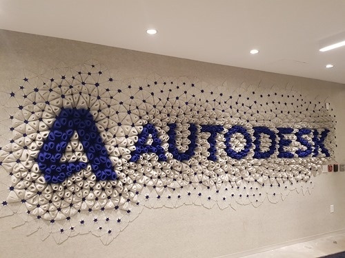 Generatively-designed Autodesk sign Generatively-designed Autodesk sign