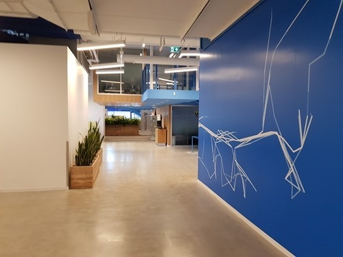 Entering the office Entering the office