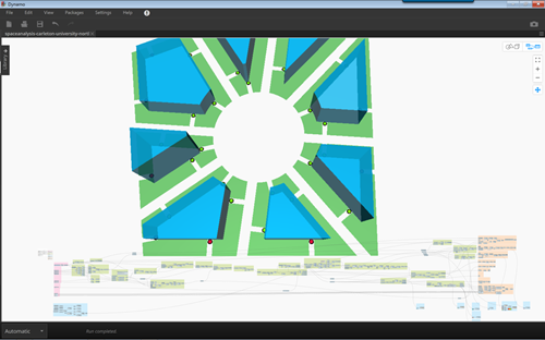 Building entrances coloured to reflect visibility Building entrances coloured to reflect visibility