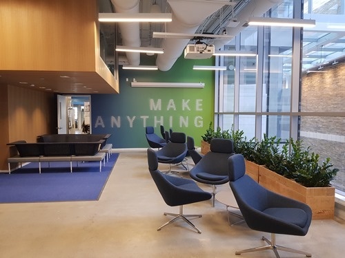 An open seating area An open seating area