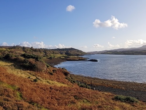 The view across to Dunvegan Castle The view across to Dunvegan Castle