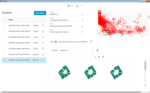 Filtering in the scatterplot, too Filtering in the scatterplot, too