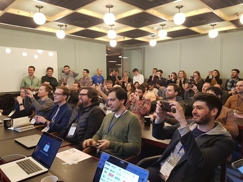 Quite a crowd for the intros Quite a crowd for the intros