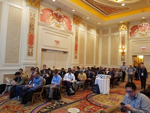 The room was nicely full The room was nicely full