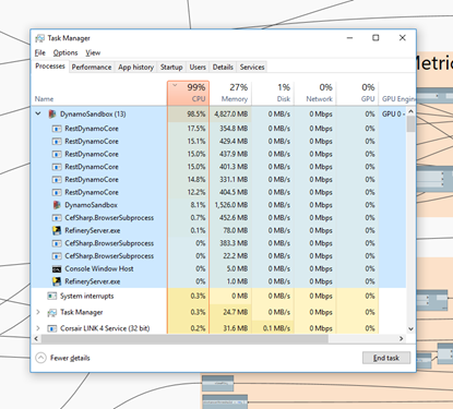 Refinery - Task Manager CPU - serial Refinery - Task Manager CPU - serial
