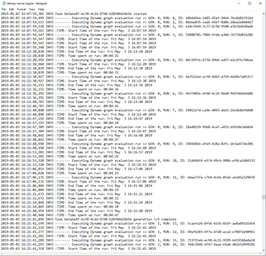Refinery server log Refinery server log