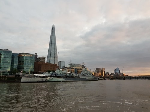 The view back towards London Bridge from the water The view back towards London Bridge from the water