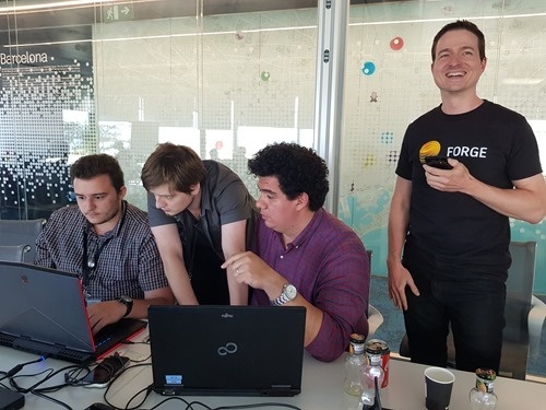 Jaime and Adam giving help Jaime and Adam giving help