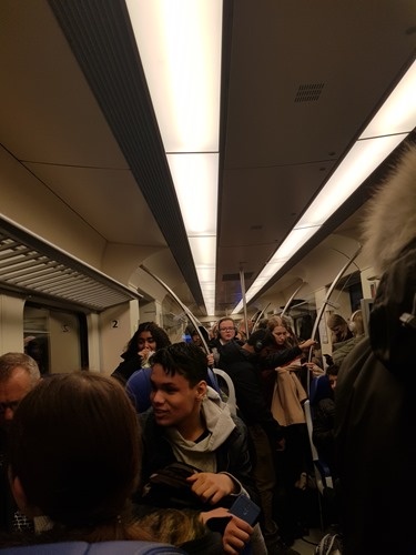 Crowded train Crowded train