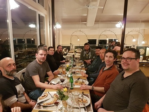 Pizza with the team Pizza with the team