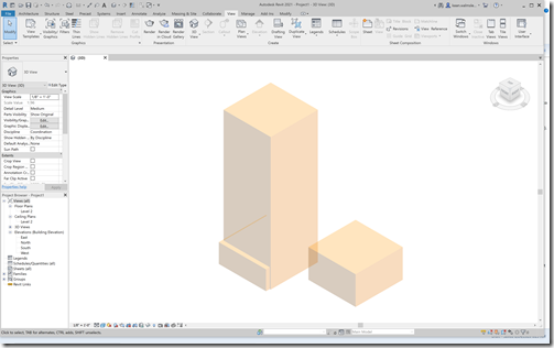 The selected design imported into Revit The selected design imported into Revit