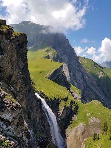 Stunning view of the waterfall Stunning view of the waterfall