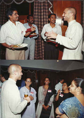 Chatting with attendees Chatting with attendees