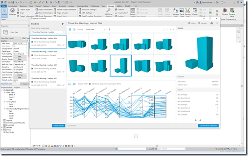 Selecting a design inside Revit Selecting a design inside Revit