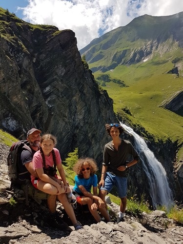 By the waterfall By the waterfall