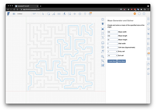 A maze solved by VASA A maze solved by VASA