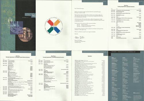 Autodesk European Developers Conference 1995 brochure Autodesk European Developers Conference 1995 brochure