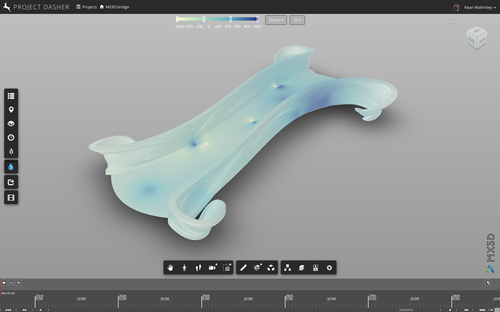 Shaded MX3D bridge Shaded MX3D bridge