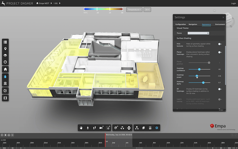 Heatmap with uniform single-sensor shading Heatmap with uniform single-sensor shading