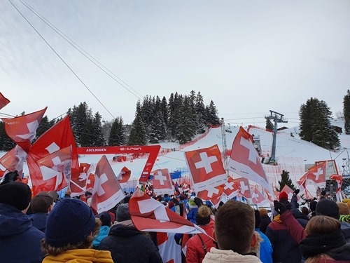 The crowd in Adelboden The crowd in Adelboden