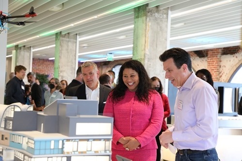 Mayor Breed checking out the NEST exhibit Mayor Breed checking out the NEST exhibit