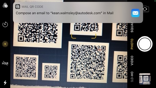 Scanning a QR code Scanning a QR code
