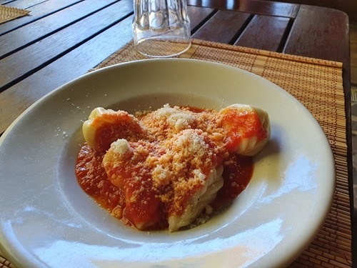A delicious plate of local Sardinina pasta A delicious plate of local Sardinina pasta
