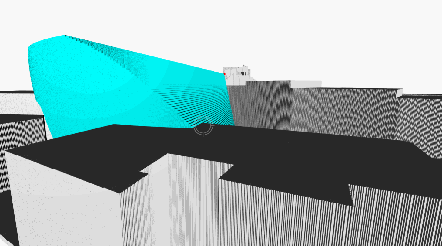 Animated visibility within a cone Animated visibility within a cone