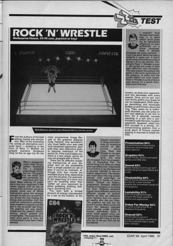 Rock 'n' Wrestle review Rock 'n' Wrestle review