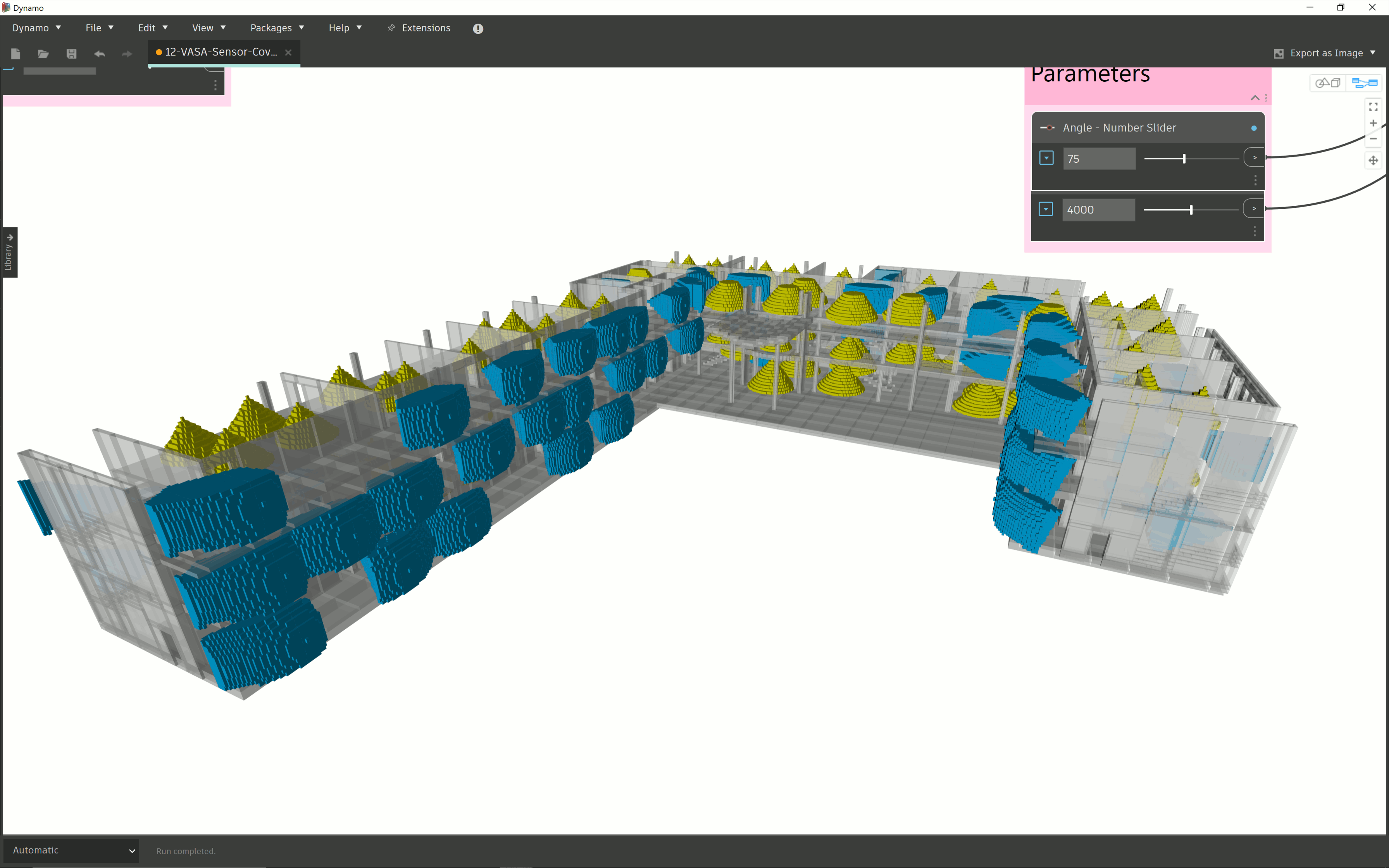 Ceiling sensor cone angle and radius Ceiling sensor cone angle and radius