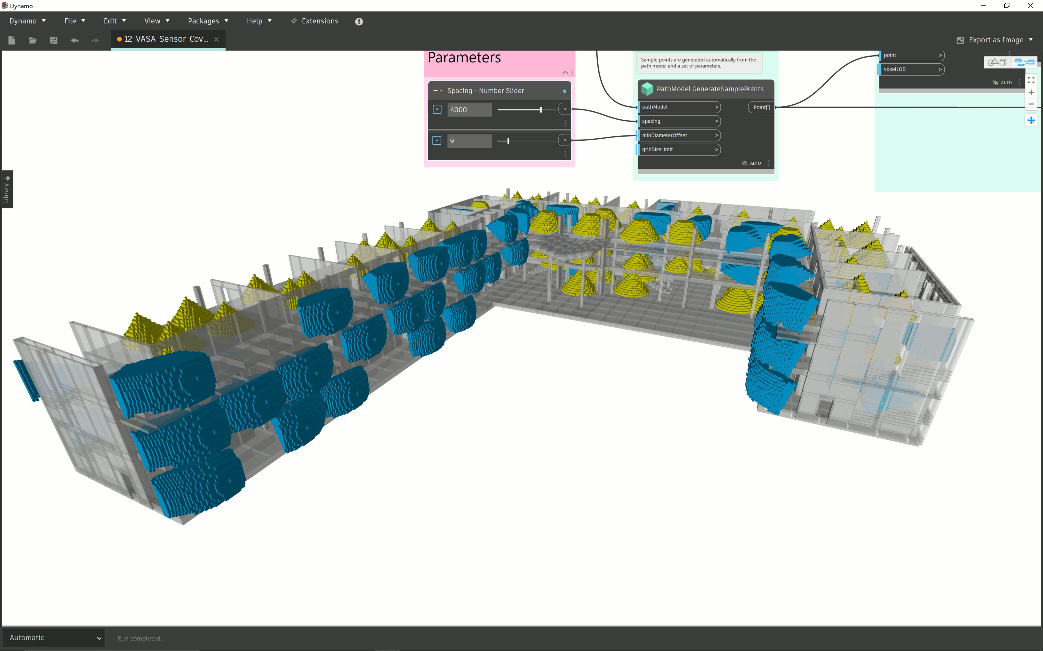 Sensor spacing Sensor spacing