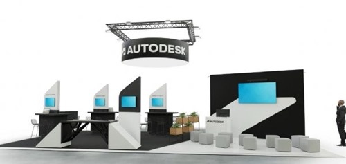 The Autodesk stand The Autodesk stand
