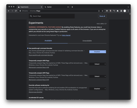 Disabling the passthrough command decoder in Chrome Disabling the passthrough command decoder in Chrome