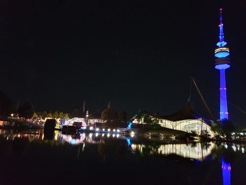 The Olympiapark by night The Olympiapark by night