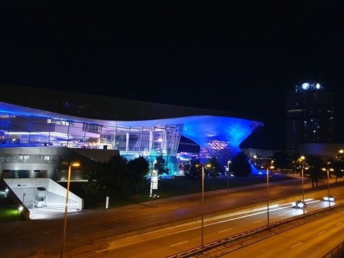BMW Welt by night BMW Welt by night