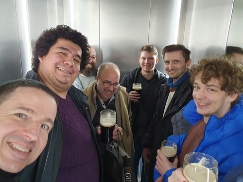 Guinness in the lift Guinness in the lift
