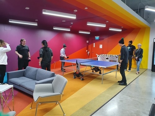 Ping pong in the daylight space Ping pong in the daylight space