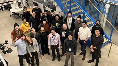 The team in our new hats The team in our new hats