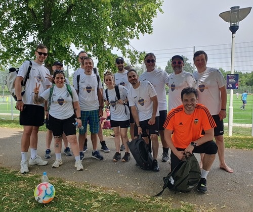 The team together after playing The team together after playing