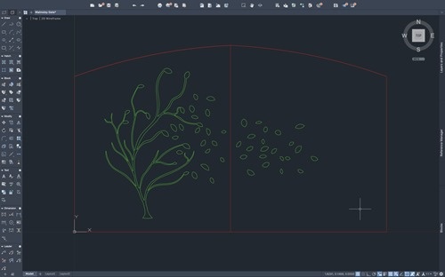 The design in AutoCAD The design in AutoCAD