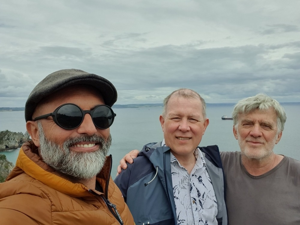 Walking with Cyrille and Jacques Walking with Cyrille and Jacques