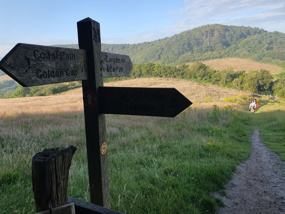 Climbing towards the Golden Cap Climbing towards the Golden Cap