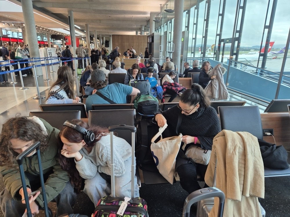 Waiting to board Waiting to board