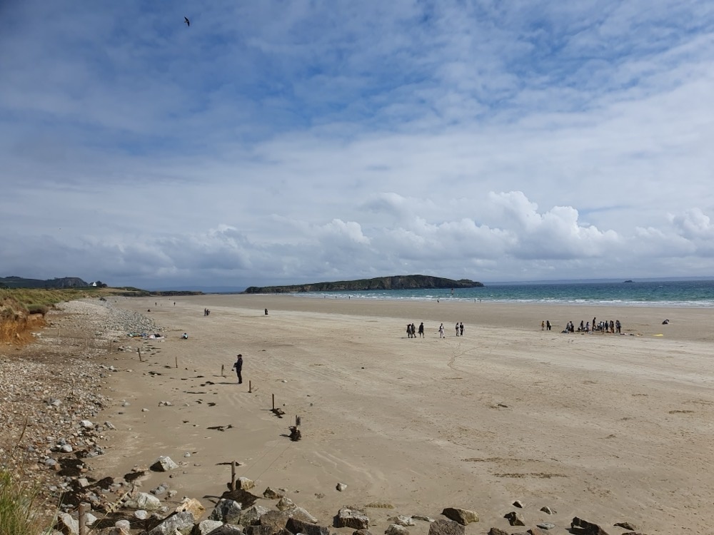 Along the beach Along the beach