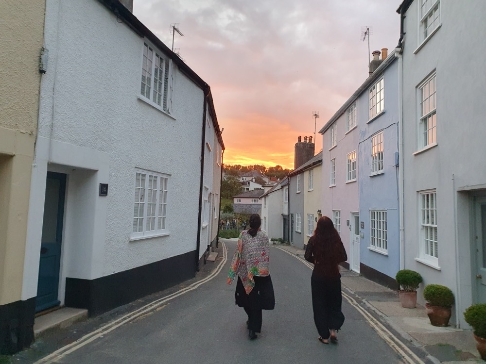 Walking through Lyme's back streets Walking through Lyme's back streets.