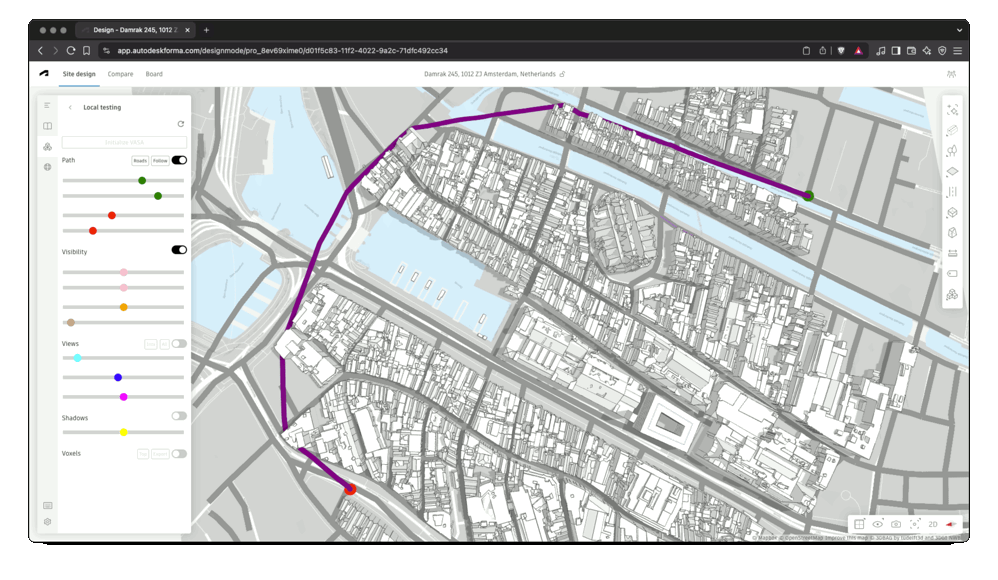 Pathfinding with Forma roads Pathfinding with Forma roads